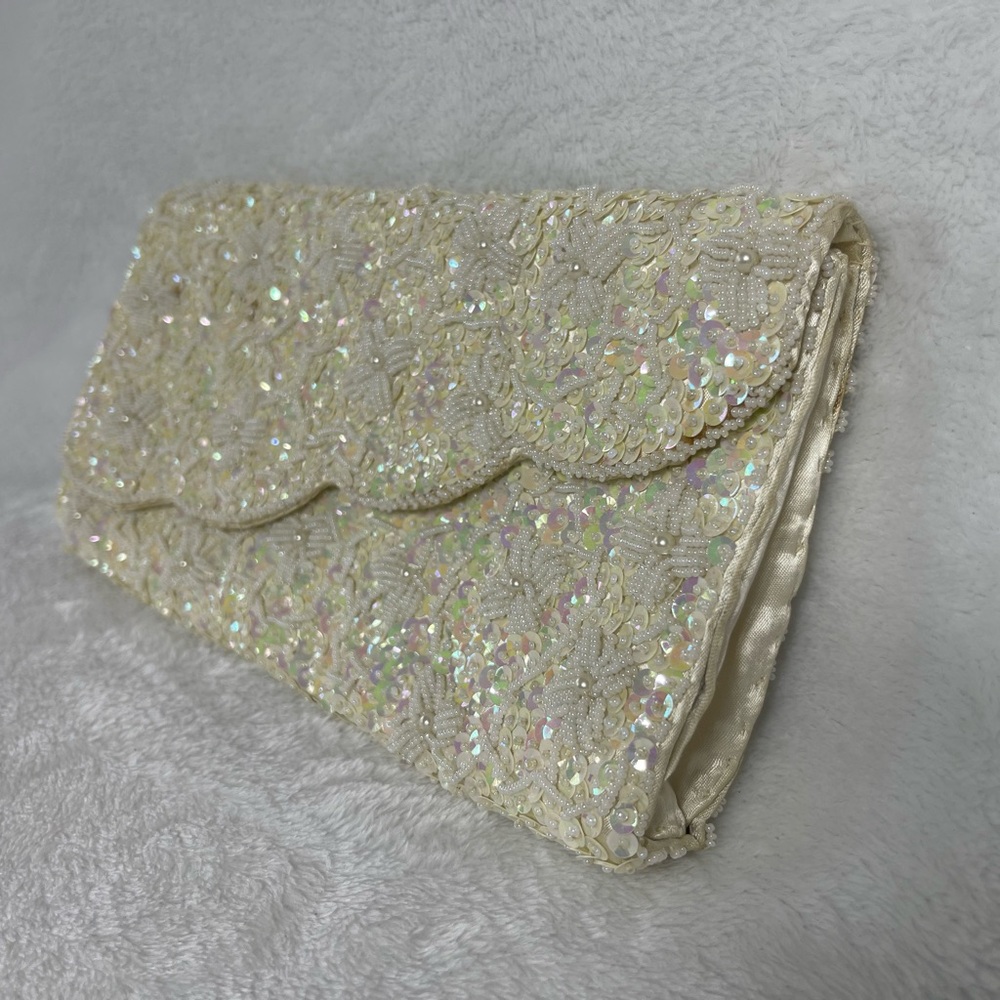 Bon Soir vintage clutch sequence beaded